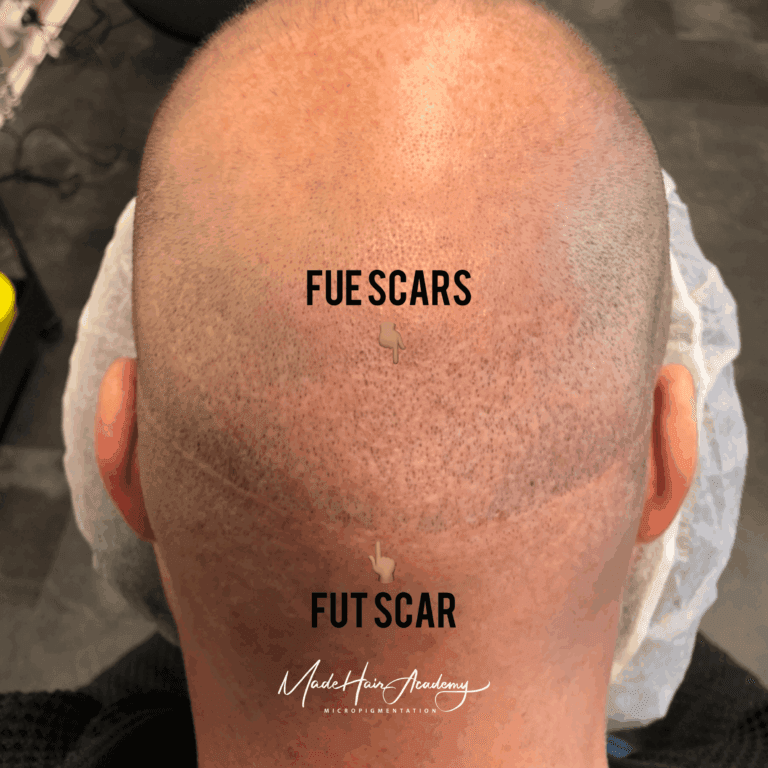 Scalp Micropigmentation, Hårpigmentering - Naturlig hårlinje med smp på man, 39 år, i Göteborg – Naturligt resultat från Made Hair Academy.