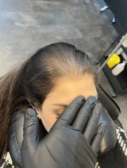 Hårpigmentering på kvinna, 34 år, utförd hos Made Hair Academy Göteborg – ledande studio för hårtatuering i Sverige