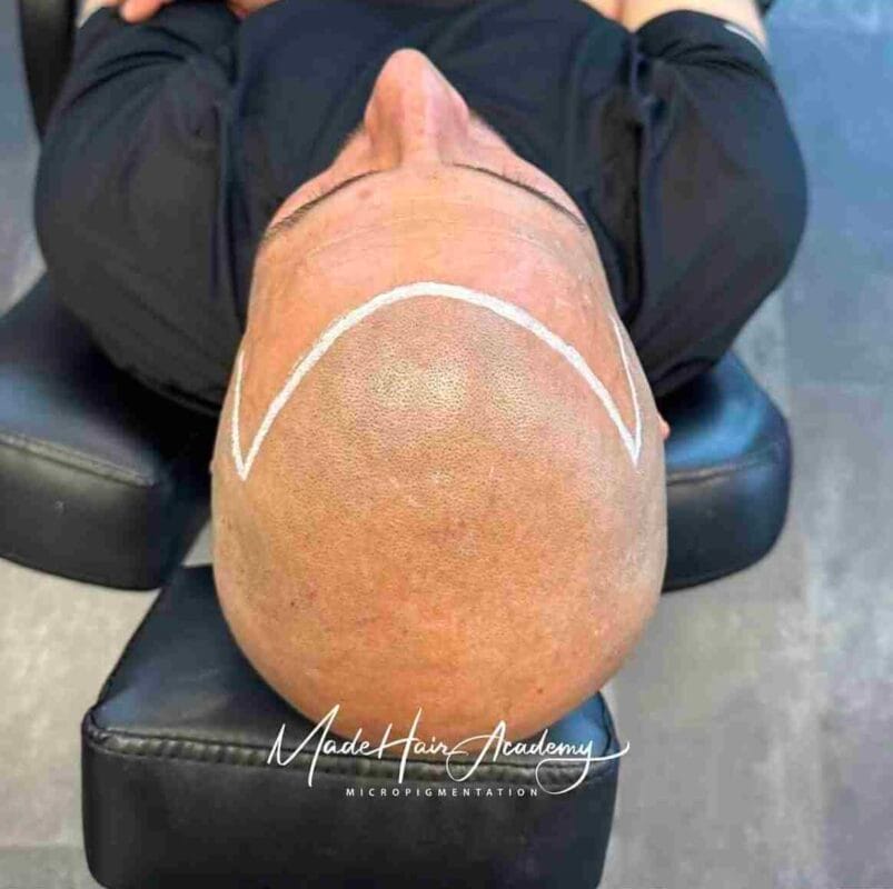 Hårpigmentering på man, 38 år, hos Made Hair Academy malmö – ledande klinik för scalp micropigmentation i Sverige